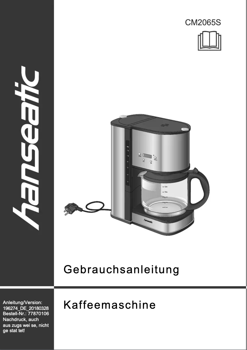 Imagen de la primera página del manual del dispositivo CM2065ST