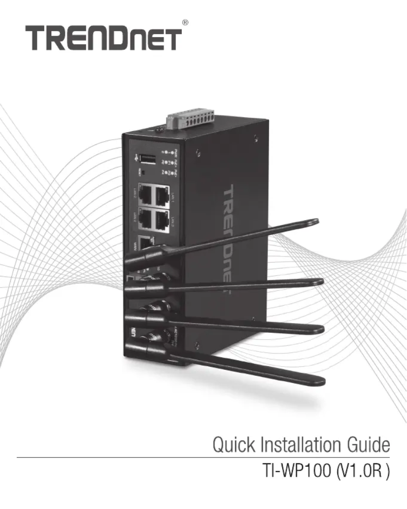 Imagen de la primera página del manual del dispositivo TI-WP100