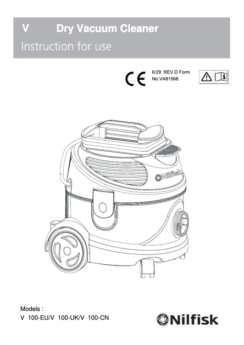 Página nº 1 - Manual de usuario Nilfisk VP100