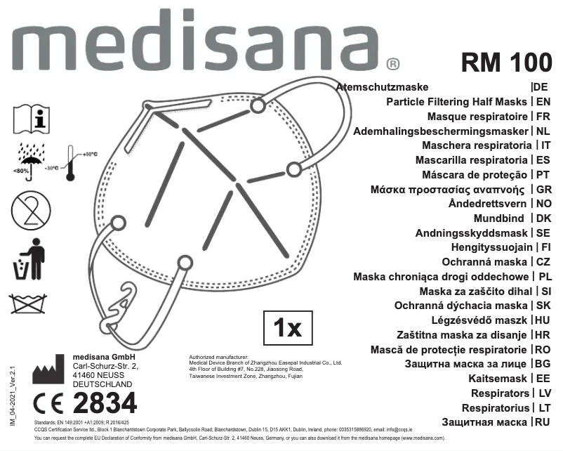 Página 1 del manual Manual de usuario Medisana RM 100