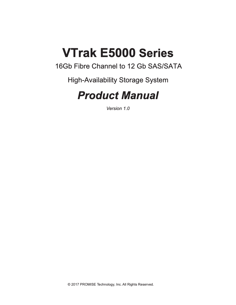 Página 1 del manual Manual de usuario Promise Technology VTrak E5300f