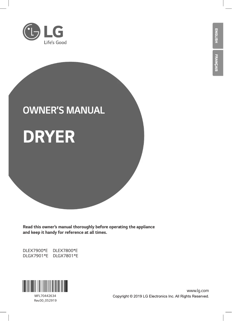 Imagen de la primera página del manual del dispositivo DLEX7900BE