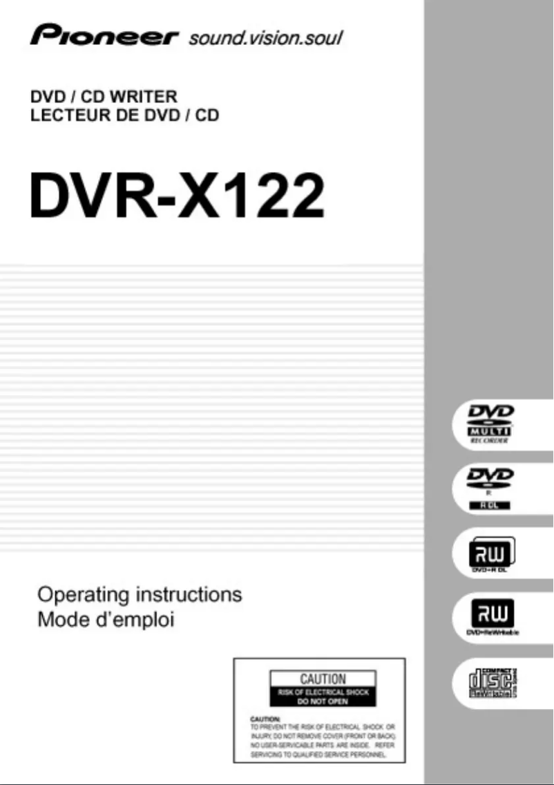Imagen de la primera página del manual del dispositivo DVR-X122