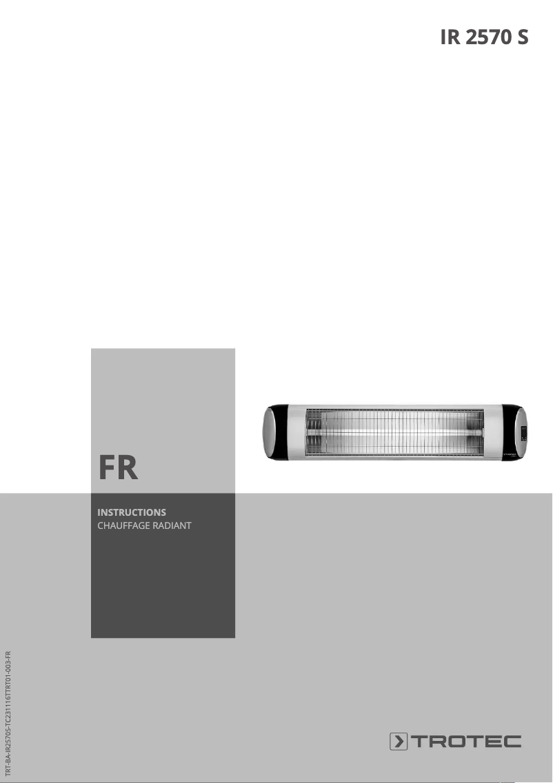 Página 1 del manual Manual de usuario Trotec IR 2570 S