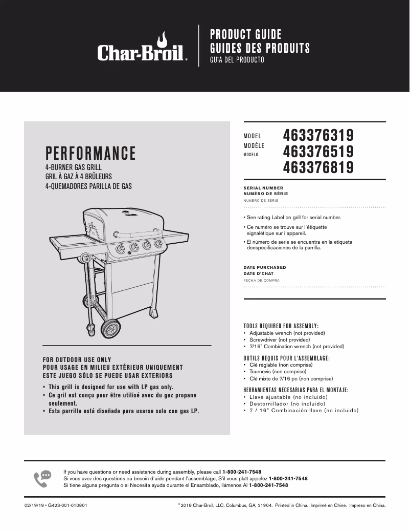 Imagen de la primera página del manual del dispositivo Performance 463376519