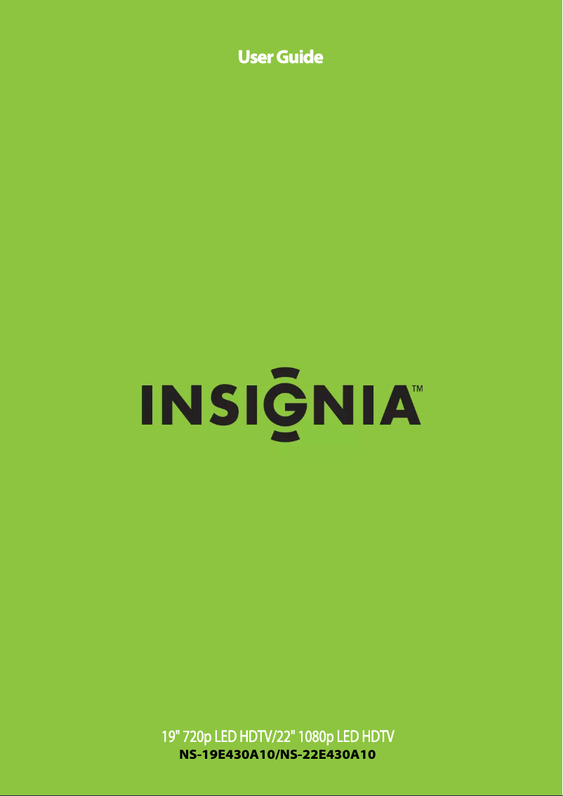 Página 1 del manual Manual de usuario Insignia NS-22E430A10