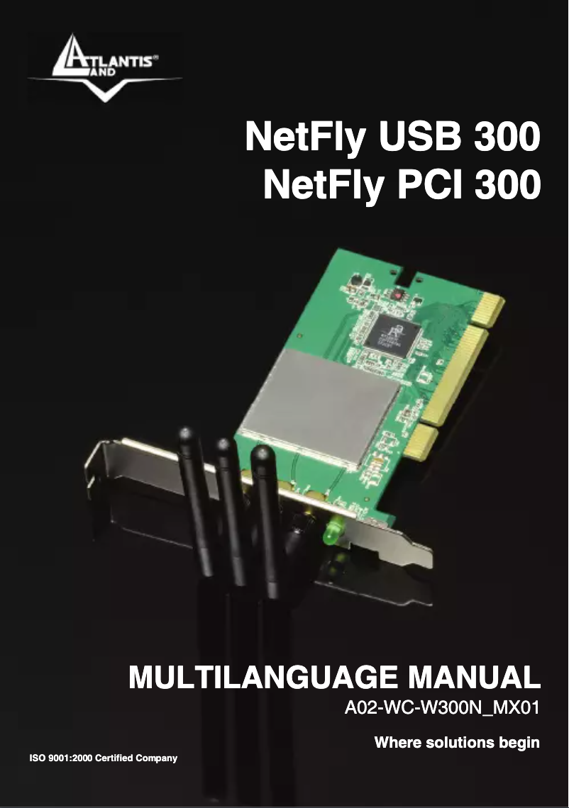 Página 1 del manual Manual de usuario Atlantis Land NetFly PCI 300