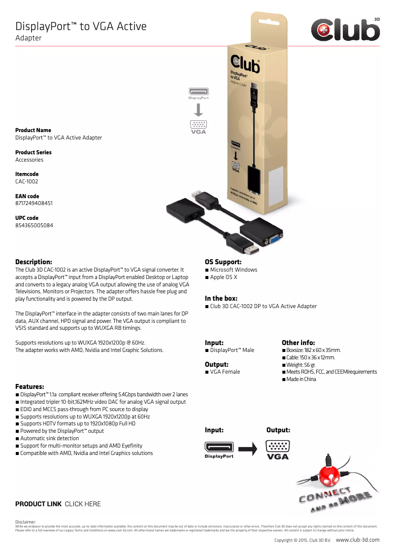 Página nº 1 - Manual de usuario CLUB3D CAC-1002