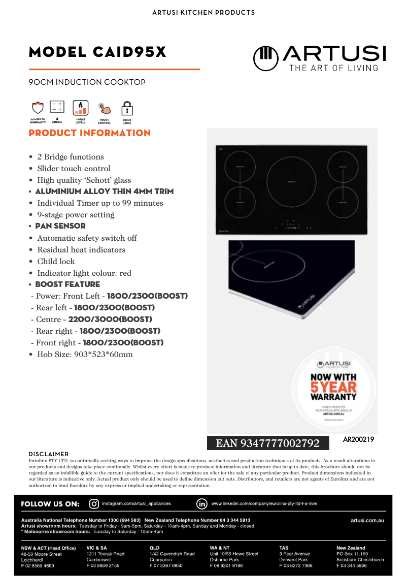 Imagen de la primera página del manual del dispositivo CAID95X