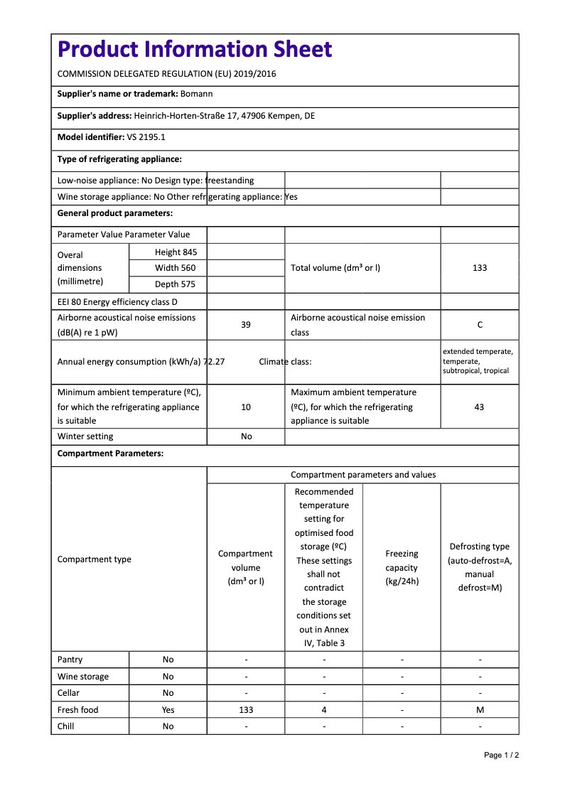Imagen de la primera página del manual del dispositivo VS 2195.1