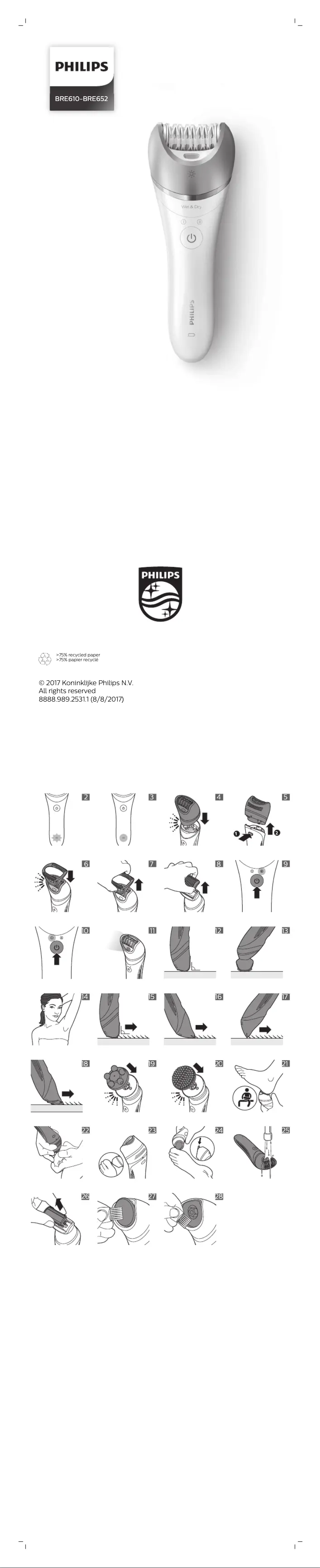 Imagen de la primera página del manual del dispositivo Satinelle BRE619