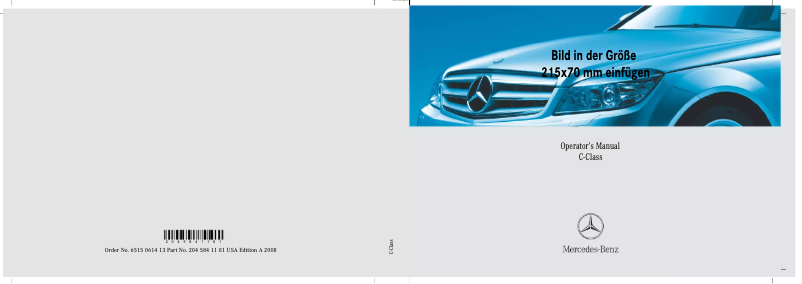 Imagen de la primera página del manual del dispositivo C-Class (2008)