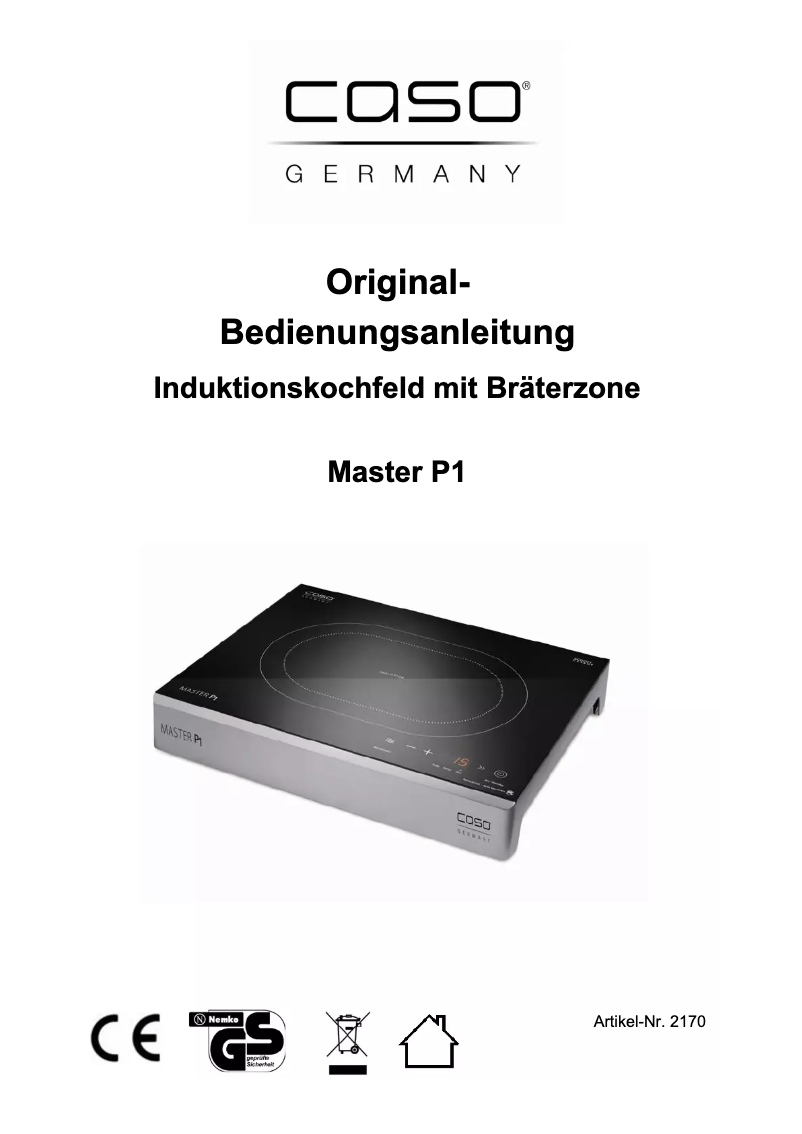 Imagen de la primera página del manual del dispositivo Master P1