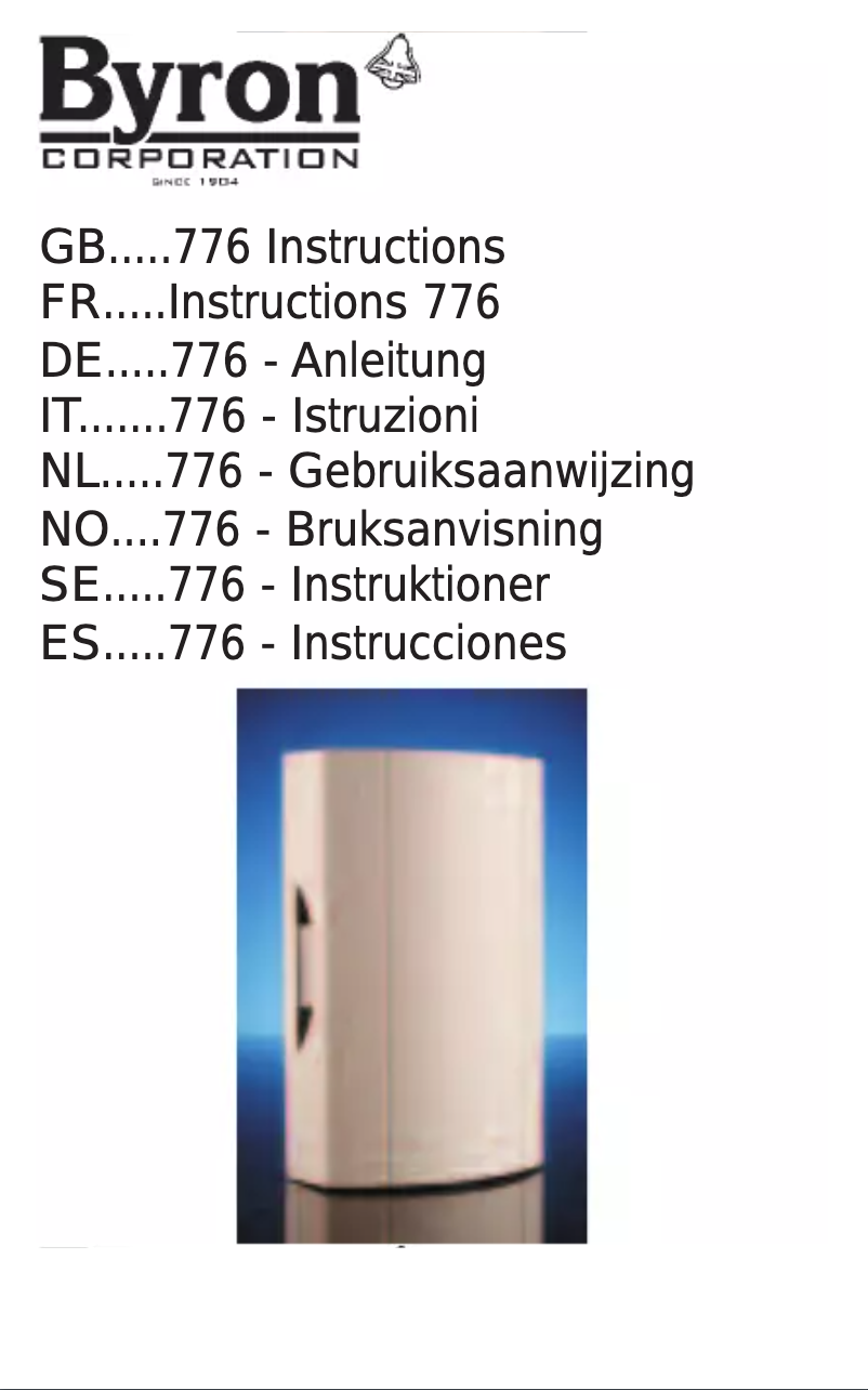 Página nº 1 - Manual de usuario Byron 776