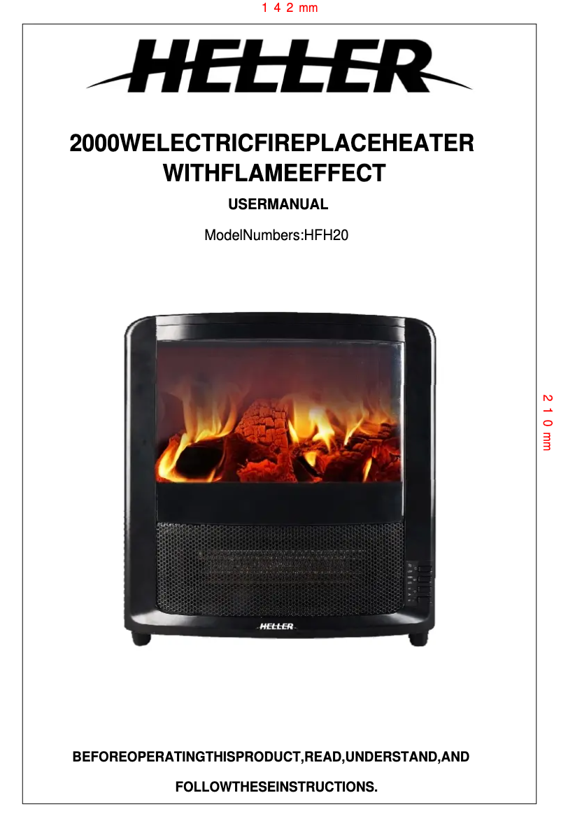 Imagen de la primera página del manual del dispositivo HFH20