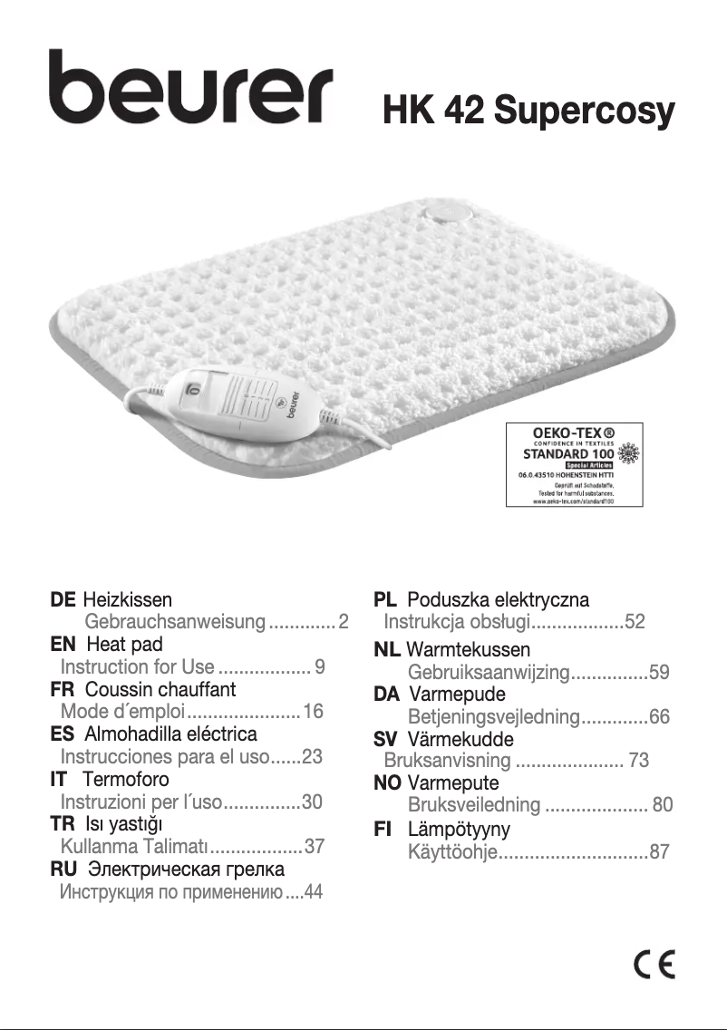 Imagen de la primera página del manual del dispositivo HK 42 Supercosy