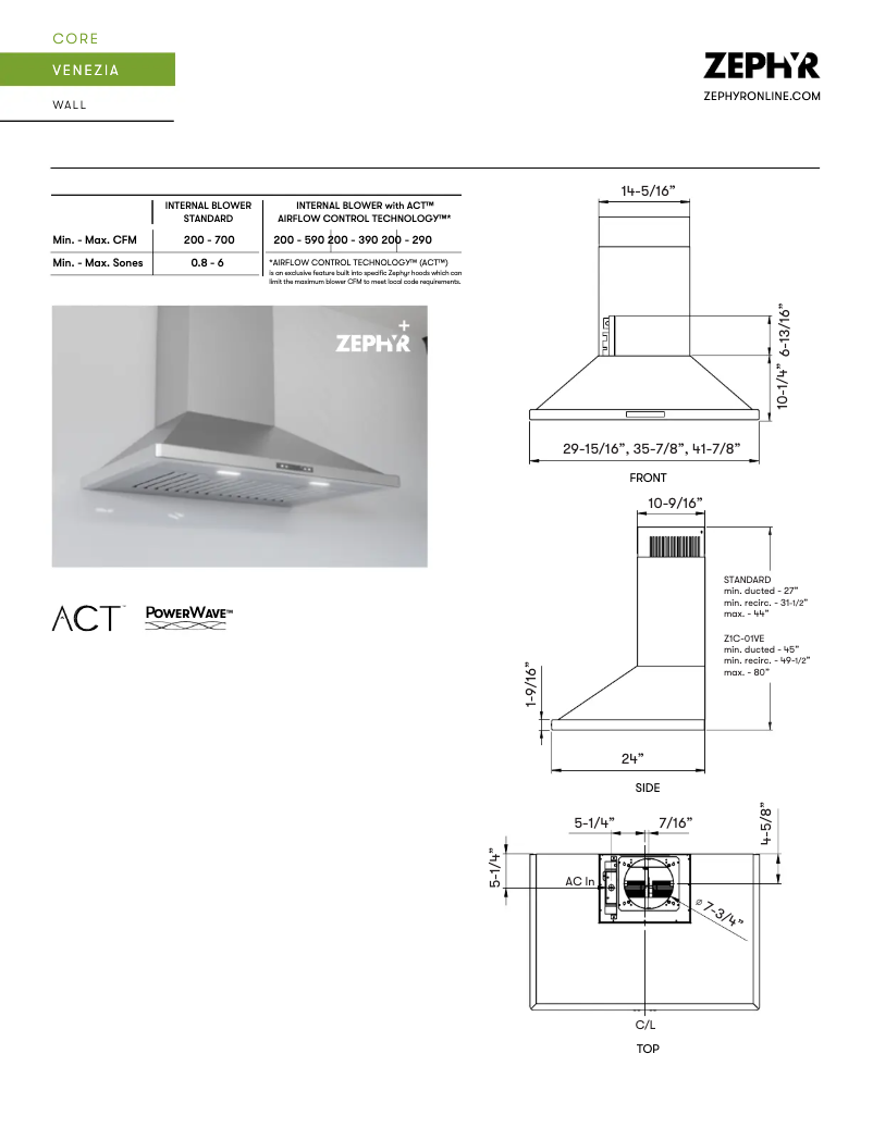 Imagen de la primera página del manual del dispositivo Venezia ZVE-E42DS