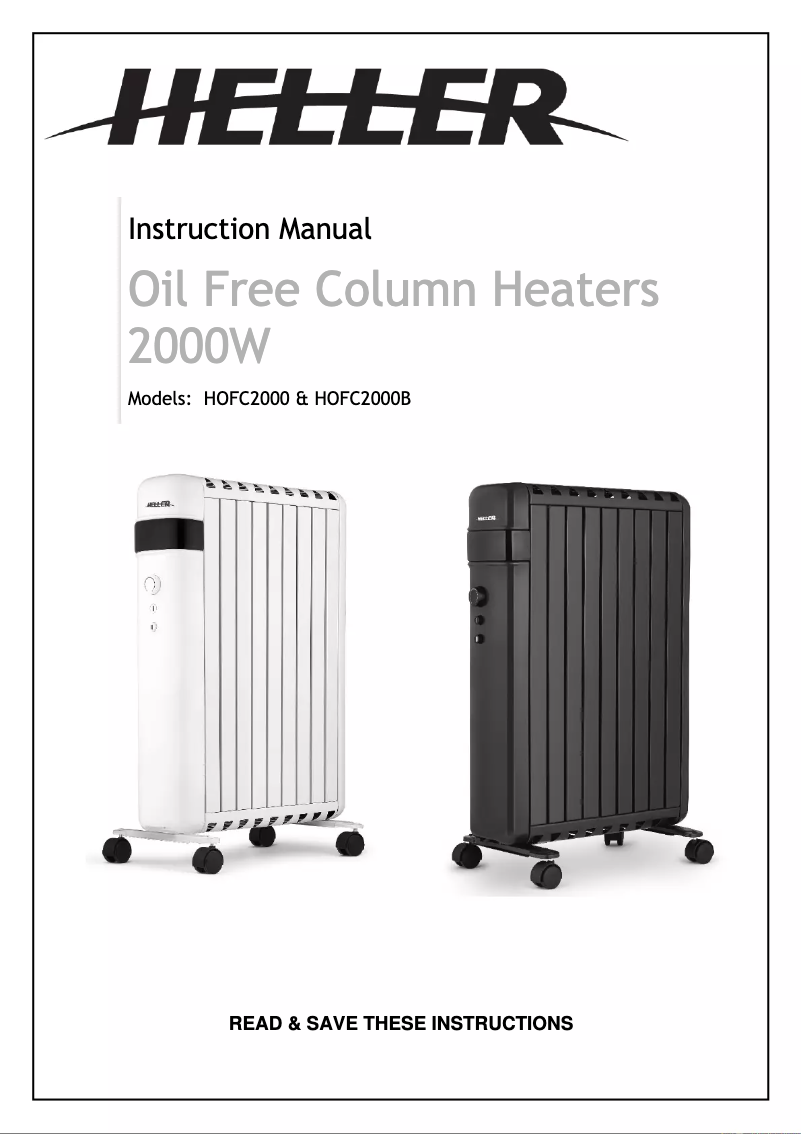 Imagen de la primera página del manual del dispositivo HOFC2000