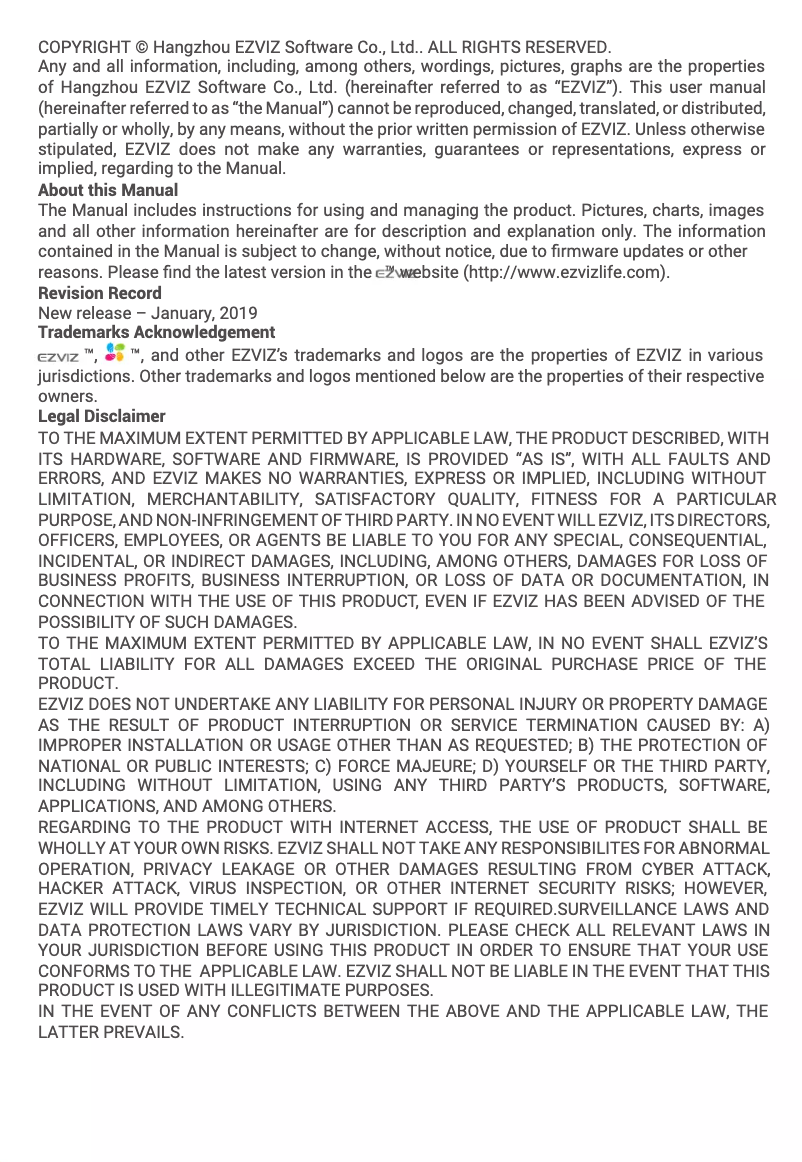 Página 1 del manual Manual de usuario EZVIZ L2