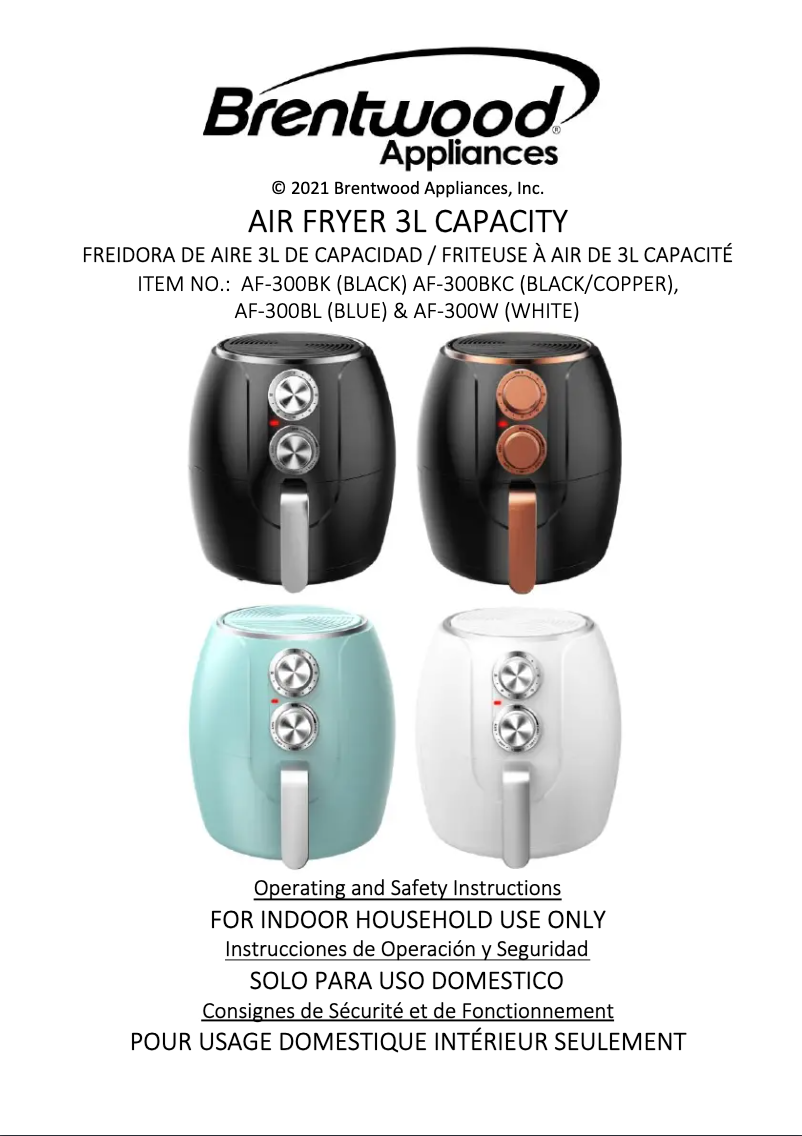 Imagen de la primera página del manual del dispositivo AF-300BL