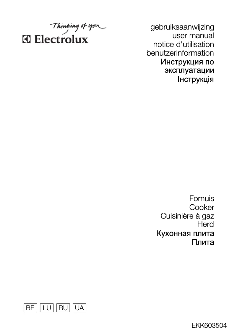 Página nº 1 - Manual de usuario Electrolux EKK603504