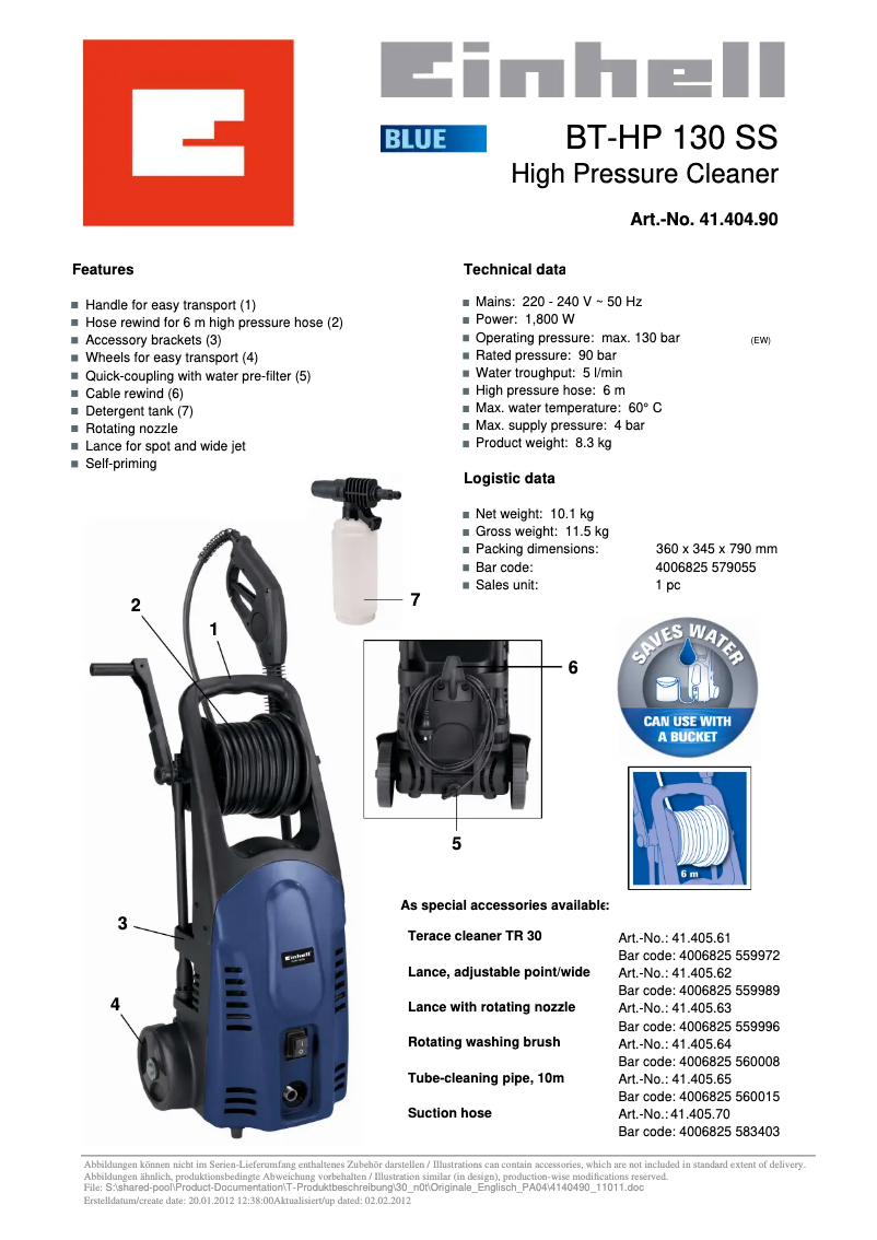 Imagen de la primera página del manual del dispositivo BT-HP 130 SS