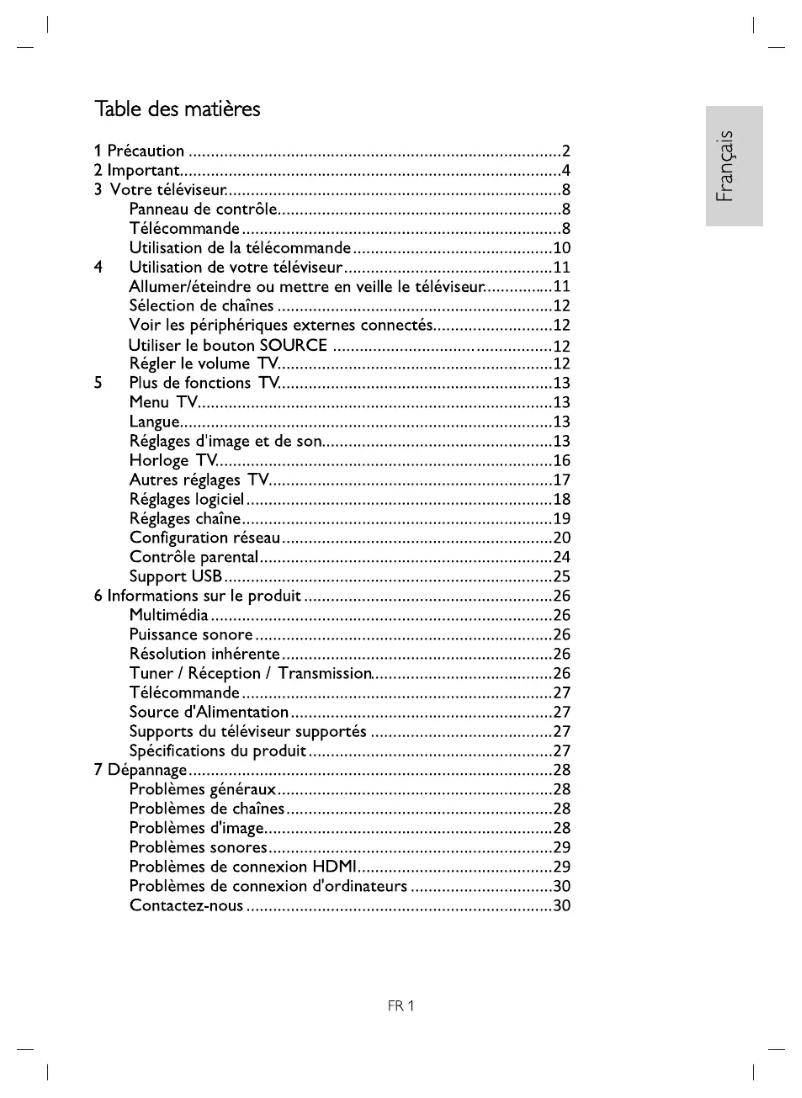 Imagen de la primera página del manual del dispositivo 43PFT6110
