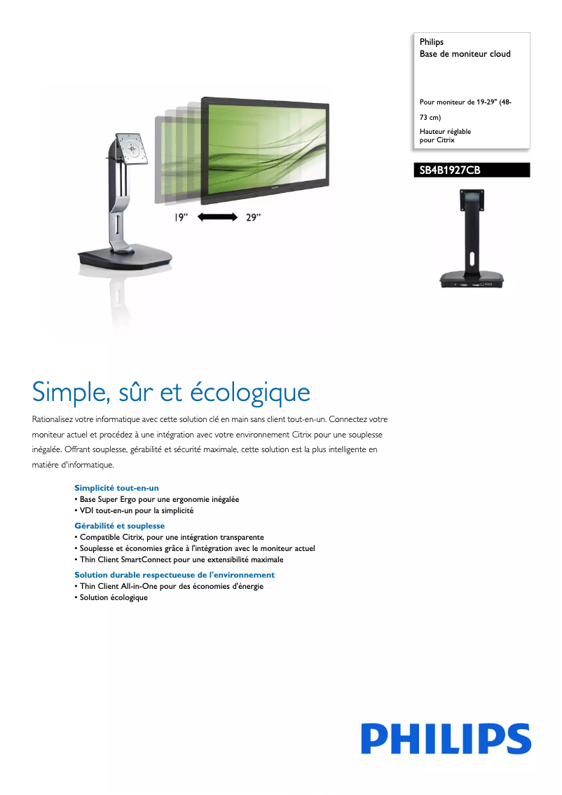 Página nº 1 - Ficha técnica Philips SB4B1927CB