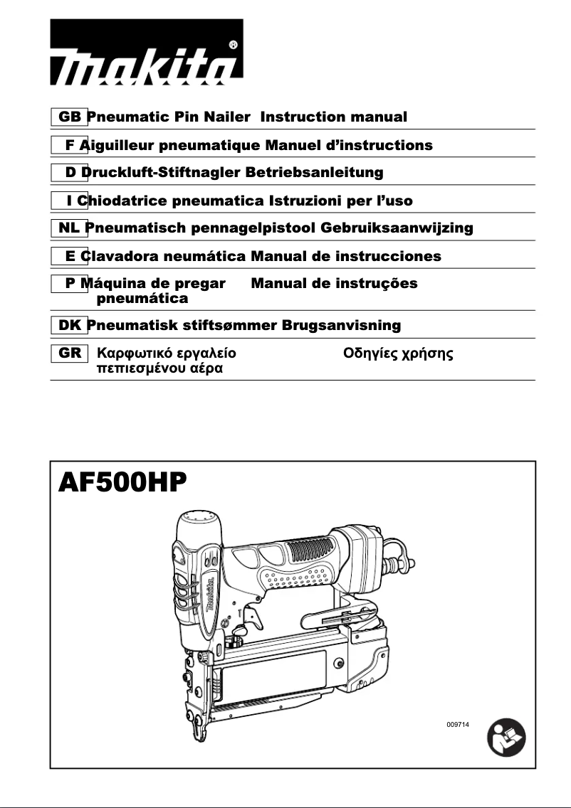 Imagen de la primera página del manual del dispositivo AF500HP