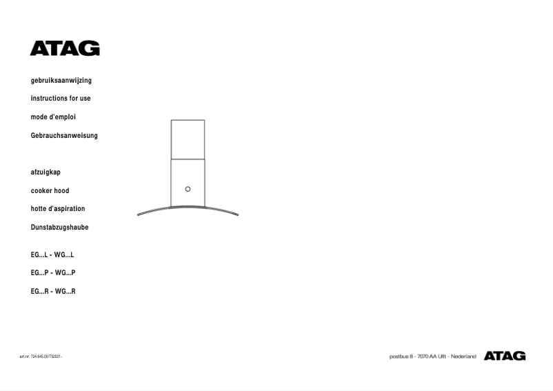 Página 1 del manual Manual de usuario Atag EG811P5U