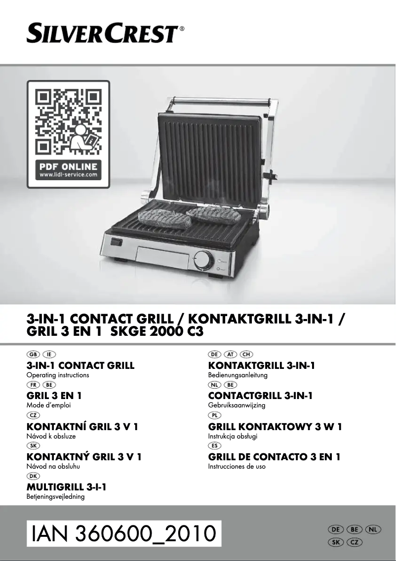 Imagen de la primera página del manual del dispositivo SKGE 2000 C3