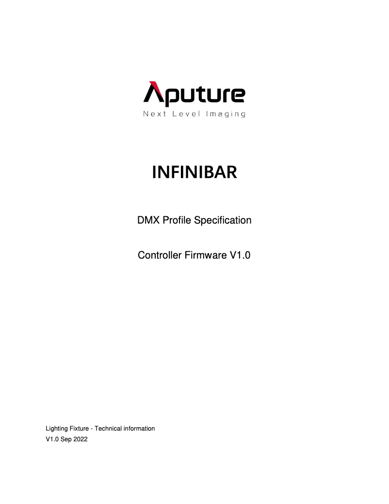 Imagen de la primera página del manual del dispositivo Infinibar PB12