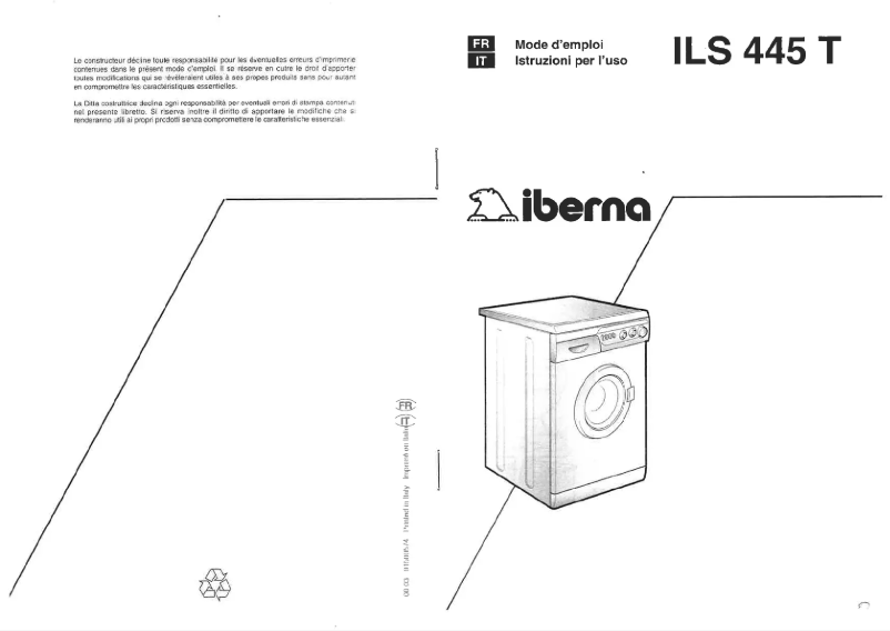 Página 1 del manual Manual de usuario Iberna LB ILS 445 T