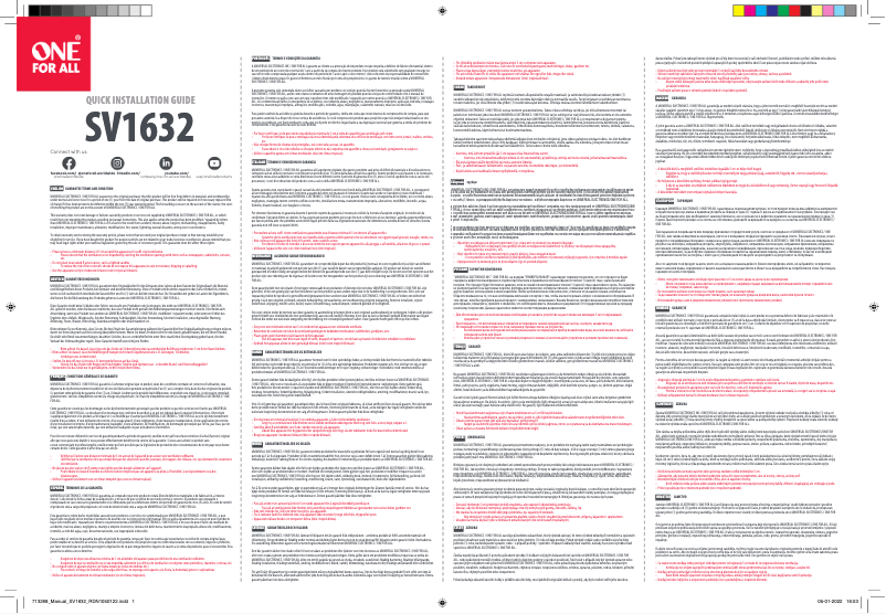 Página nº 1 - Manual de usuario One for all SV 1632
