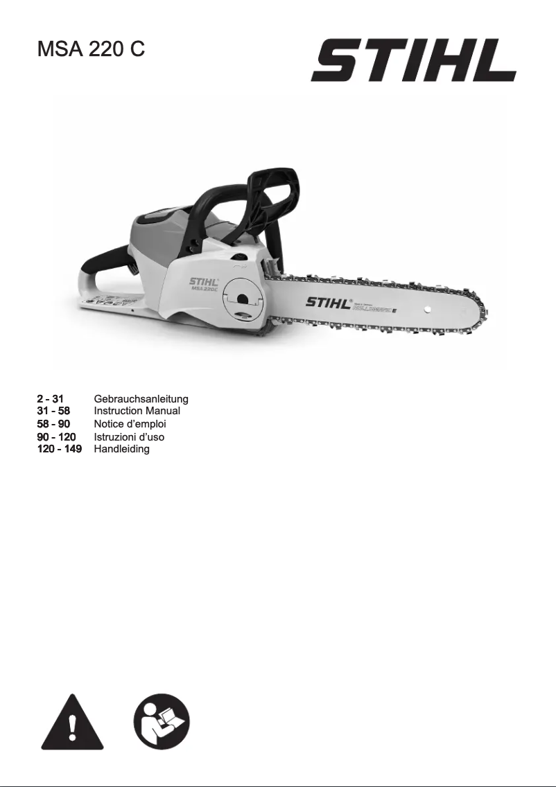 Imagen de la primera página del manual del dispositivo MSA 220 C-B