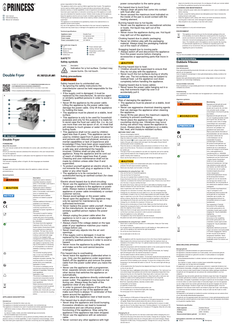 Página nº 1 - Manual de usuario Princess 183123