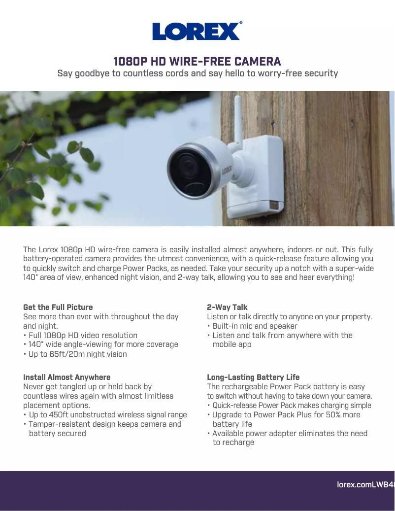 Página nº 1 - Ficha técnica Lorex LWB4801