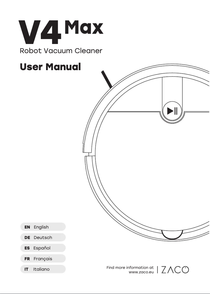Imagen de la primera página del manual del dispositivo V4 Max