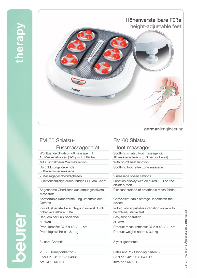 Imagen de la primera página del manual del dispositivo FM 60