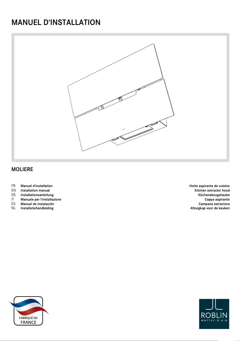 Imagen de la primera página del manual del dispositivo Moliere