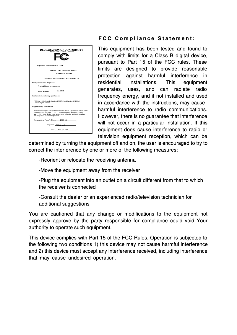 Página 1 del manual Manual de usuario Gigabyte GA-7ZXR