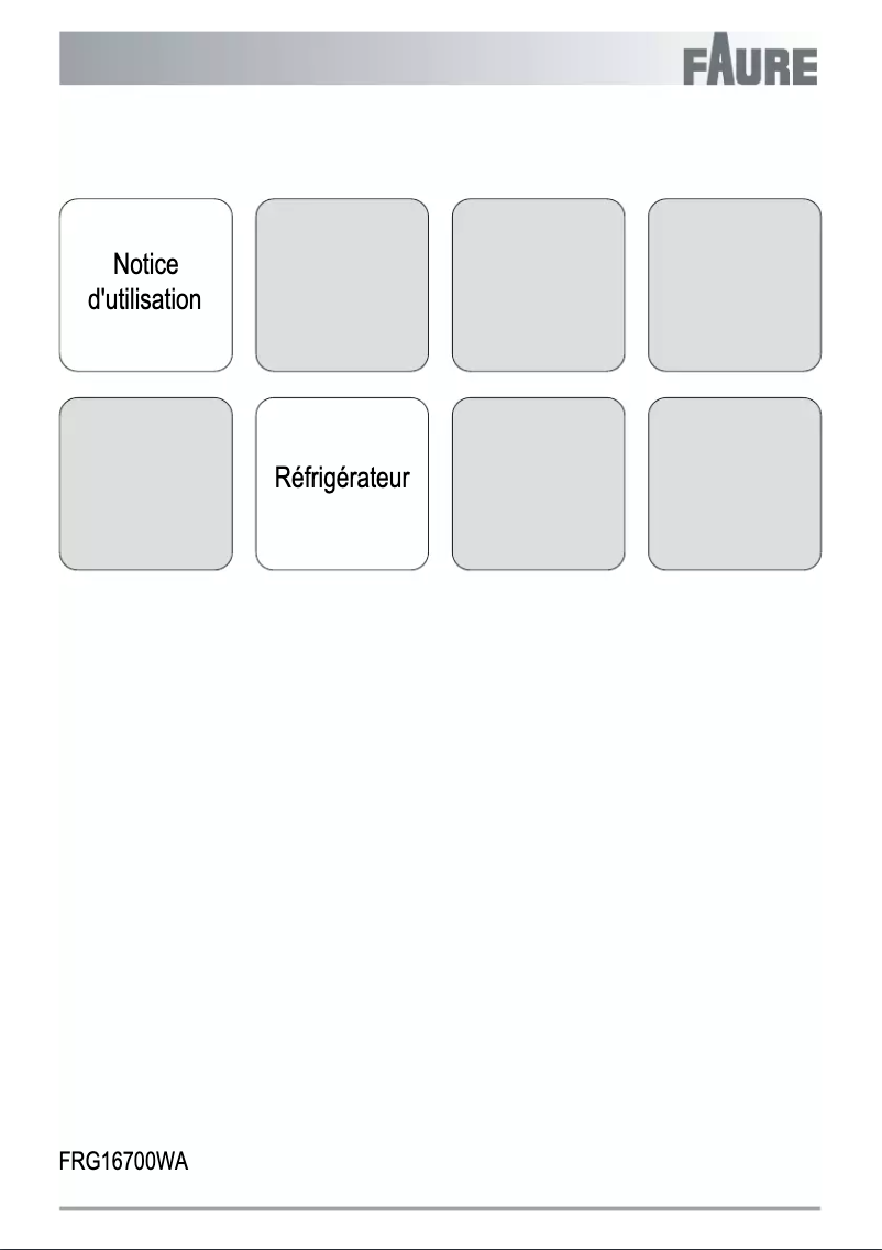 Página 1 del manual Manual de usuario Faure FRG16700WA