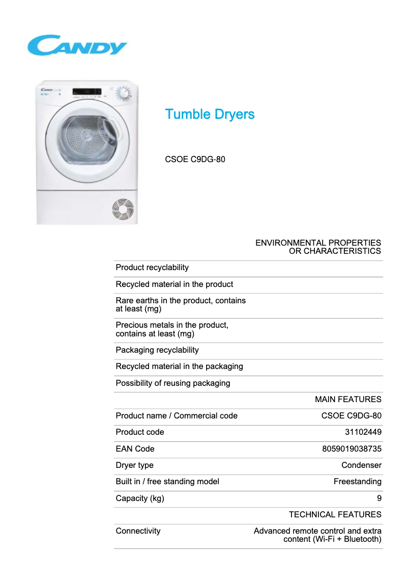 Imagen de la primera página del manual del dispositivo CSOE C9DG-80