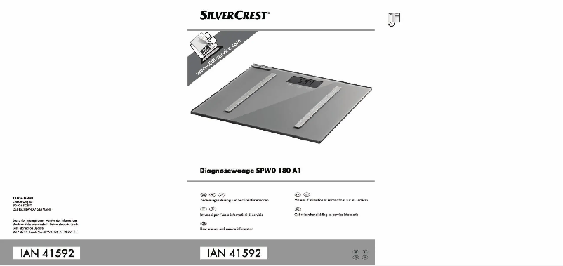 Imagen de la primera página del manual del dispositivo SPWD 180 A1