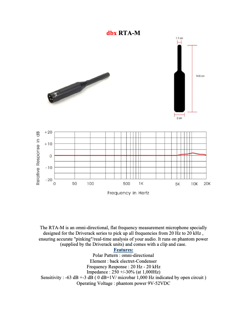 Imagen de la primera página del manual del dispositivo DriveRack RTA-M