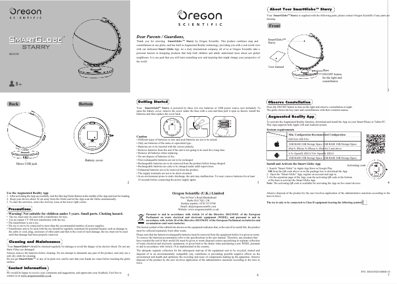 Página nº 1 - Manual de usuario Oregon Scientific SG101R