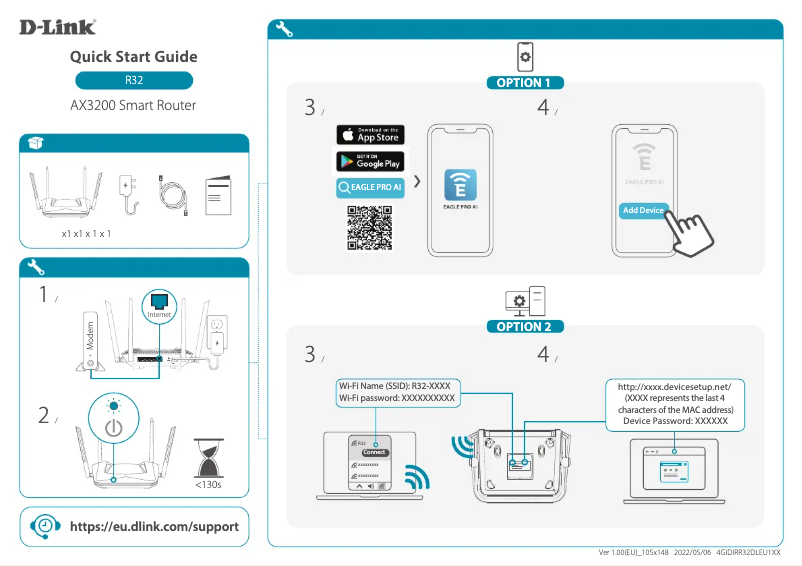 Imagen de la primera página del manual del dispositivo Eagle Pro AI R32