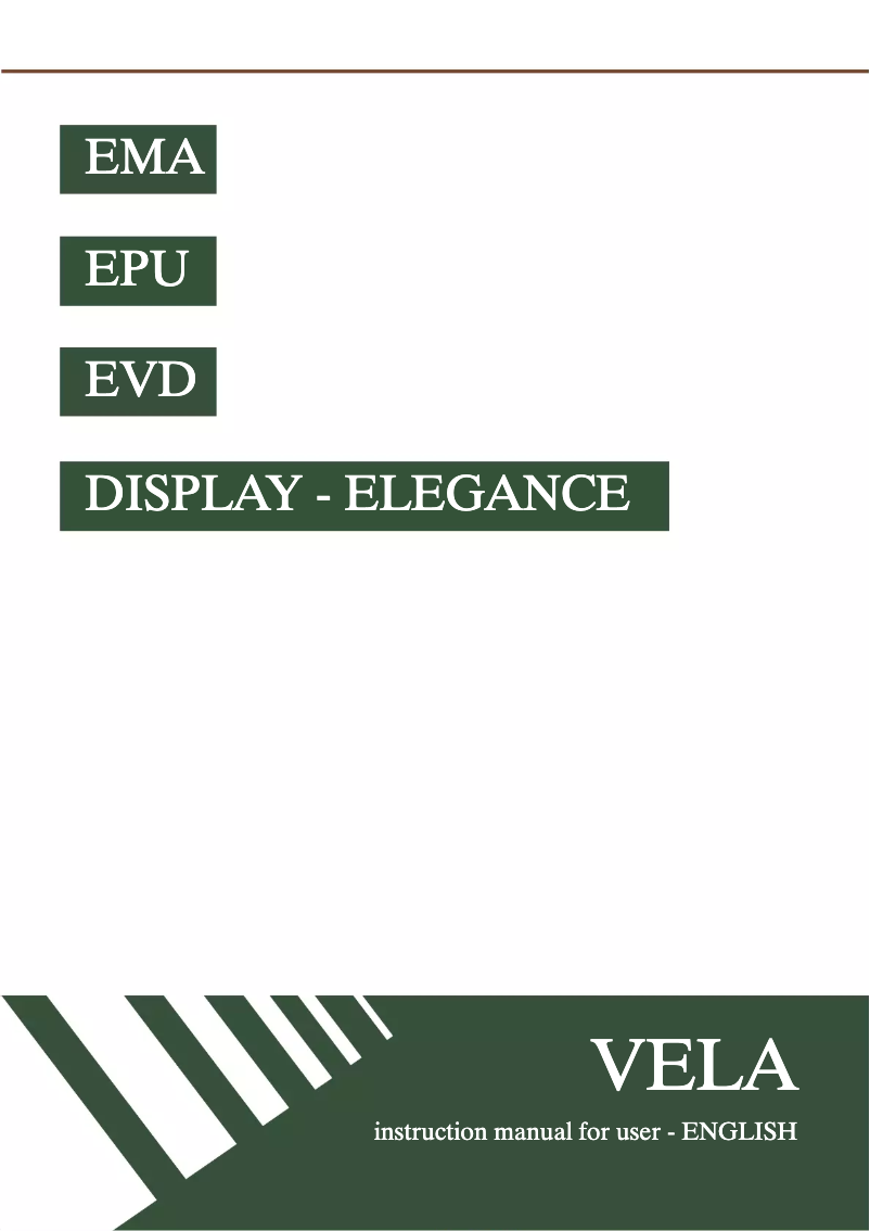 Imagen de la primera página del manual del dispositivo Vela