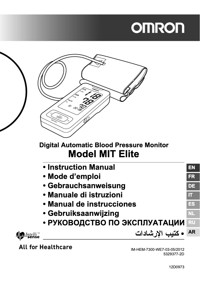 Imagen de la primera página del manual del dispositivo MIT Elite