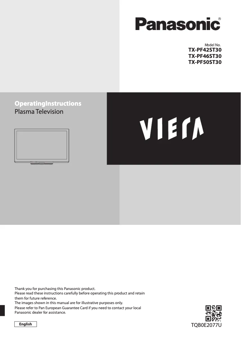 Imagen de la primera página del manual del dispositivo Viera TX-PF42ST30